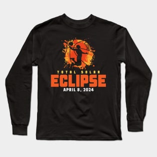 Total Solar Eclipse 2024 Basketball Long Sleeve T-Shirt